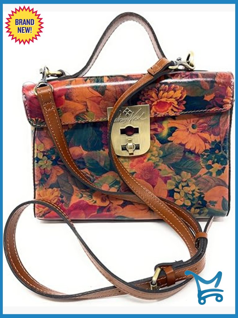 Leather Satchel With Adjustable Strap, Top Handle, Multiple Pockets